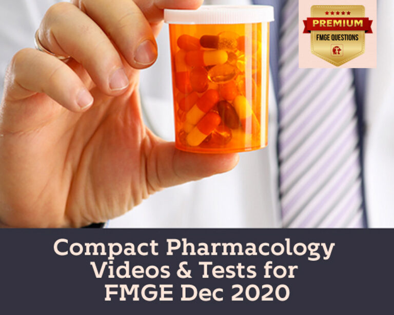 COMPACT PHARMACOLOGY VIDEOS & TESTS FOR FMGE DEC 2020